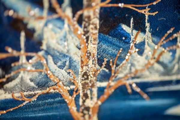 Bob Ross Authentic Original Oil on Velvet Painting inside Gold Pan Alaska Northern Lights Mountain Scene