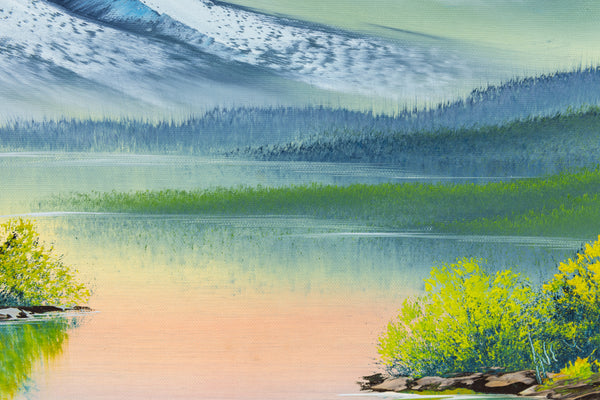 Bob Ross Signed On-Air Original Painting from Season 24 Episode 1 of The Joy of Painting