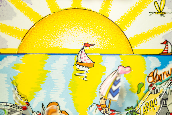 Charles Fazzino Along Sunshine State 3D Serigraph Signed Edition of 350