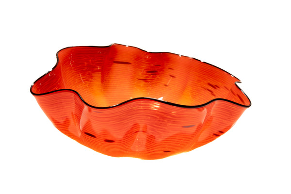 Dale Chihuly 2006 Signed Roman Red Seaform with Black Lip Wrap Portland Press Edition