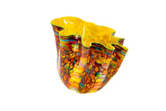 Dale Chihuly Carnival Macchia with Red Lip, Signed Hand Blown Glass Contemporary Art