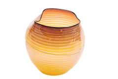 Dale Chihuly, Signed Coral Basket - Hand-Blown Contemporary Glass Sculpture