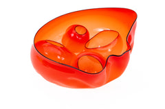 Dale Chihuly Five Piece Red Basket Set Signed Hand Blown Glass Art