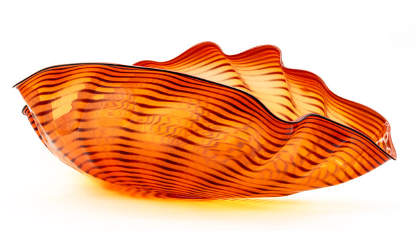 Dale Chihuly Large Four Piece Red-Orange Persian Glass Set with $40k Appraisal