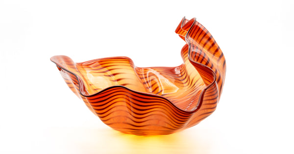 Dale Chihuly Large Four Piece Red-Orange Persian Glass Set with $40k Appraisal