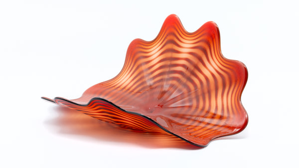 Dale Chihuly Large Four Piece Red-Orange Persian Glass Set with $40k Appraisal