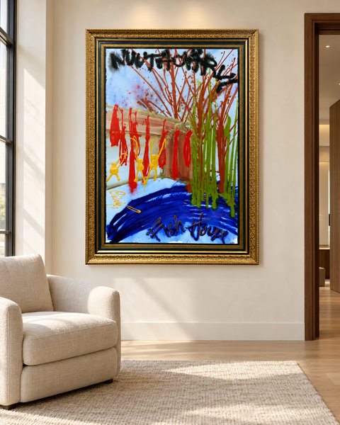 Dale Chihuly Nuutajarvi/Fish House 60" x 40" Painting