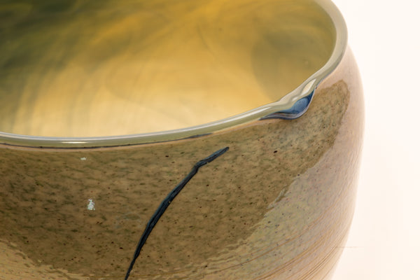 Dale Chihuly Early Cerulean Sand Basket Signed 1979 Hand Blown Glass