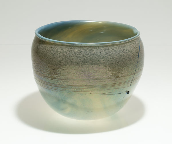 Dale Chihuly Early Cerulean Sand Basket Signed 1979 Hand Blown Glass