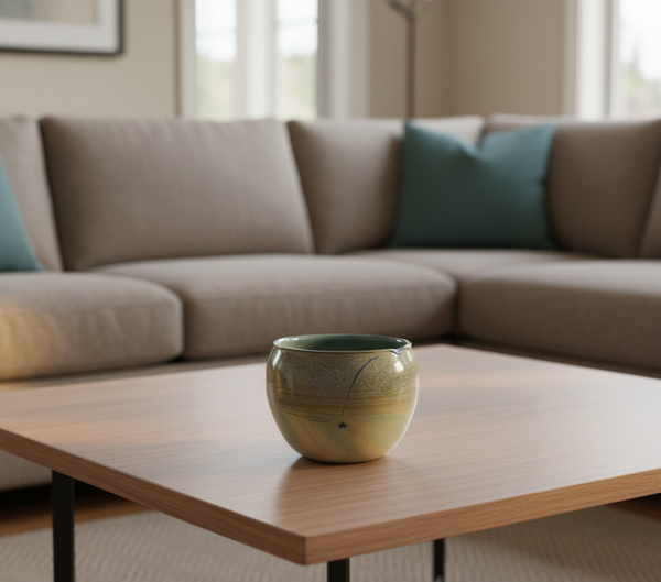 Dale Chihuly Early Cerulean Sand Basket Signed 1979 Hand Blown Glass