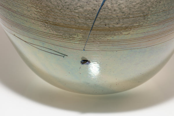 Dale Chihuly Early Cerulean Sand Basket Signed 1979 Hand Blown Glass