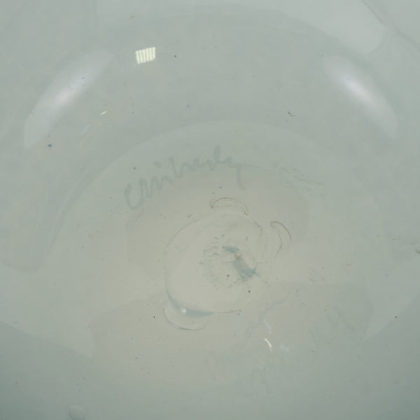 Dale Chihuly, 1979 Ice Blue Baden Tabac Pilchuck Basket Signed Hand Blown Glass