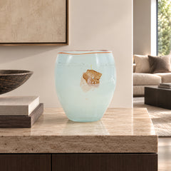 Dale Chihuly, 1979 Ice Blue Baden Tabac Pilchuck Basket Signed Hand Blown Glass