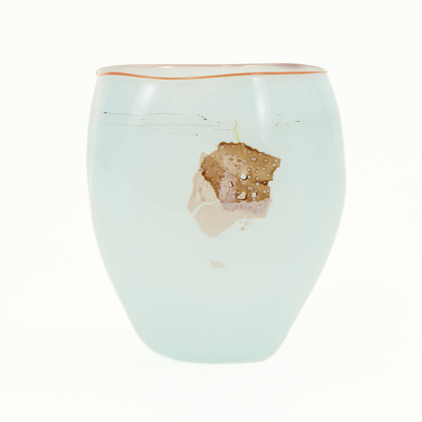 Dale Chihuly, 1979 Ice Blue Baden Tabac Pilchuck Basket Signed Hand Blown Glass
