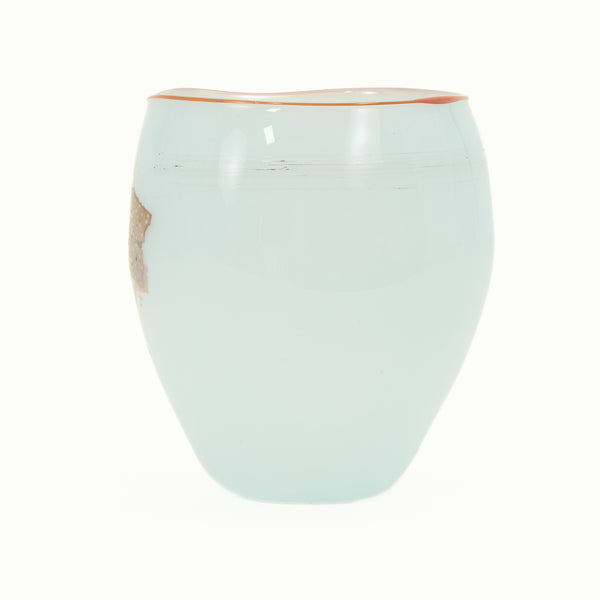Dale Chihuly, 1979 Ice Blue Baden Tabac Pilchuck Basket Signed Hand Blown Glass
