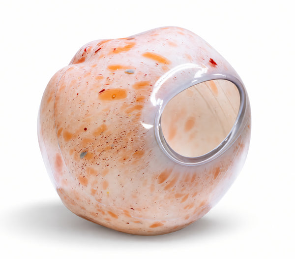 Dale Chihuly, Peach Basket, 1979 Signed Early Era Hand Blown Glass