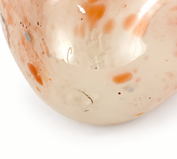 Dale Chihuly, Peach Basket, 1979 Signed Early Era Hand Blown Glass
