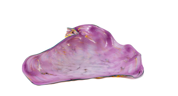 Dale Chihuly Marigold Rose Seaform Pair Large 20" 1984 Signed Hand-Blown Glass