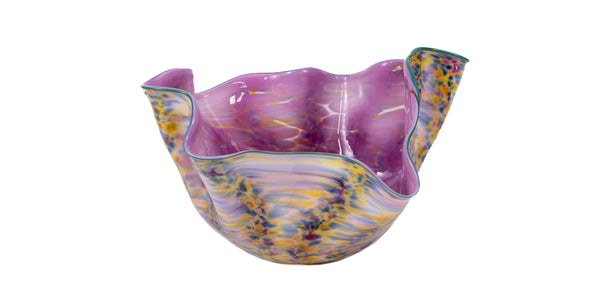 Dale Chihuly Marigold Rose Seaform Pair Large 20" 1984 Signed Hand-Blown Glass