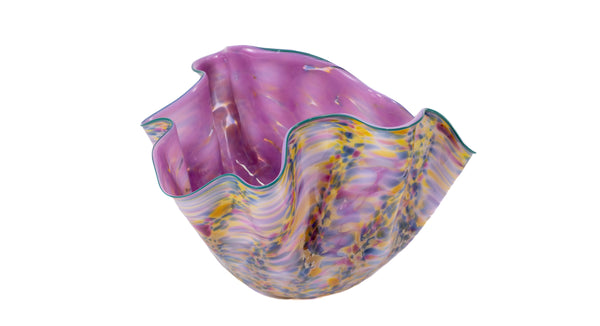 Dale Chihuly Marigold Rose Seaform Pair Large 20" 1984 Signed Hand-Blown Glass
