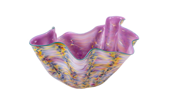 Dale Chihuly Marigold Rose Seaform Pair Large 20" 1984 Signed Hand-Blown Glass