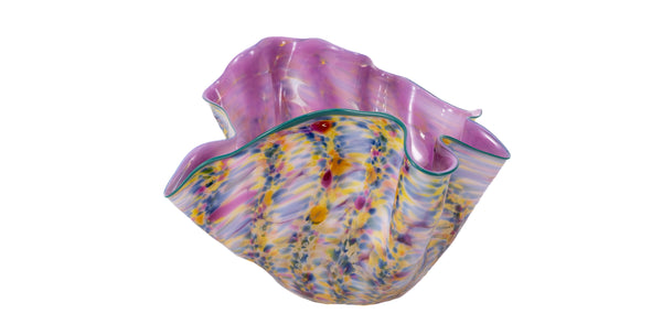 Dale Chihuly Marigold Rose Seaform Pair Large 20" 1984 Signed Hand-Blown Glass