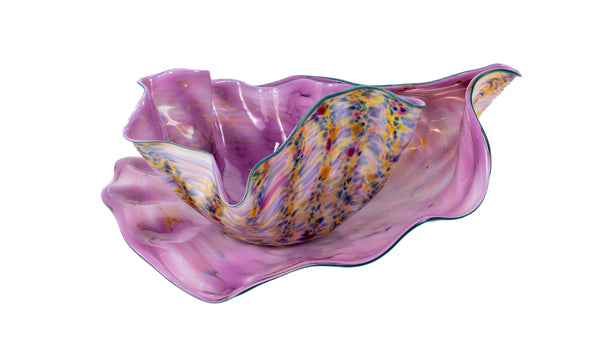 Dale Chihuly Marigold Rose Seaform Pair Large 20" 1984 Signed Hand-Blown Glass