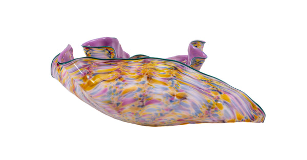 Dale Chihuly Marigold Rose Seaform Pair Large 20" 1984 Signed Hand-Blown Glass