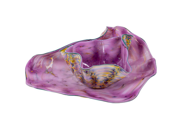 Dale Chihuly Marigold Rose Seaform Pair Large 20" 1984 Signed Hand-Blown Glass