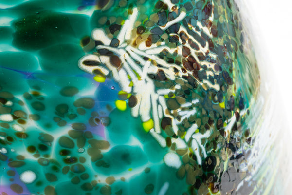 Dale Chihuly Deep Teal Soft Cylinder 1987 15” Signed Hand Blown Glass