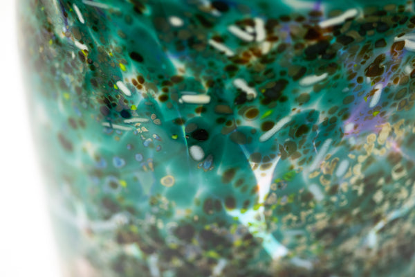 Dale Chihuly Deep Teal Soft Cylinder 1987 15” Signed Hand Blown Glass