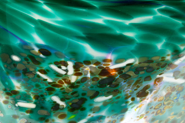 Dale Chihuly Deep Teal Soft Cylinder 1987 15” Signed Hand Blown Glass