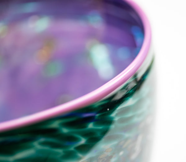 Dale Chihuly Deep Teal Soft Cylinder 1987 15” Signed Hand Blown Glass