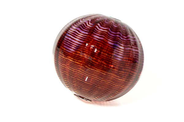 Dale Chihuly 4 Piece Red Seaform Set with Turquoise Lip Wrap Signed 1987 Handblown Glass