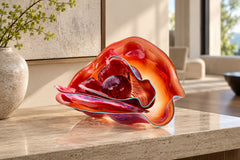 Dale Chihuly Four-piece red 'Macchia' set, 1987