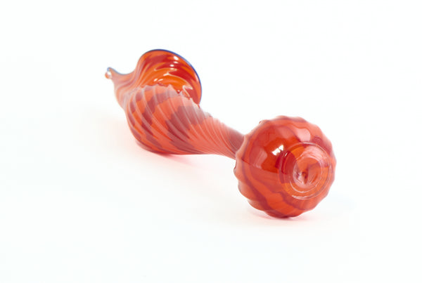 Dale Chihuly, Lapis Blue and Ruby Red Seven Piece Seafom Set, Signed 1988