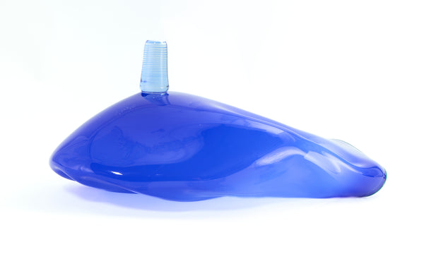 Dale Chihuly, Lapis Blue and Ruby Red Seven Piece Seafom Set, Signed 1988