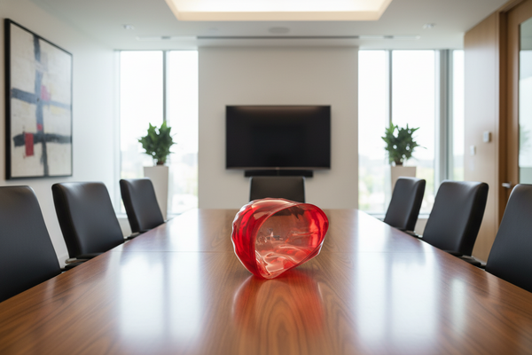 Dale Chihuly Fire Red Basket 1994 Signed Hand-Blown Glass