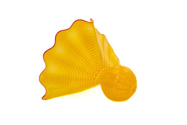 Dale Chihuly, Yellow Buttercup Persian, 1996 Portland Press Edition Hand Blown Glass
