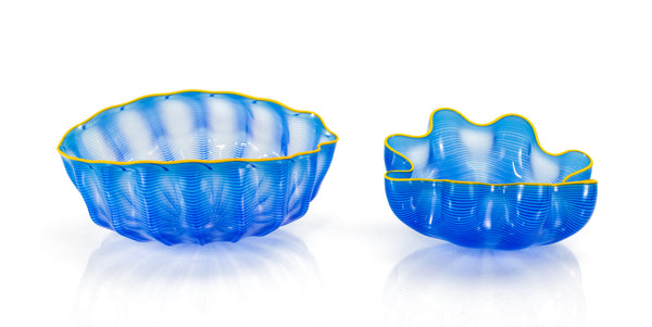 Dale Chihuly, Larkspur Blue Seaform Set, Sold Out Portland Press Signed Edition