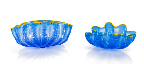 Dale Chihuly, Larkspur Blue Seaform Set, Sold Out Portland Press Signed Edition