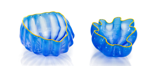Dale Chihuly, Larkspur Blue Seaform Set, Sold Out Portland Press Signed Edition