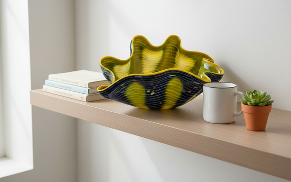 Dale Chihuly, Indigo Macchia, Signed Portland Press 2005 Edition Handblown Glass