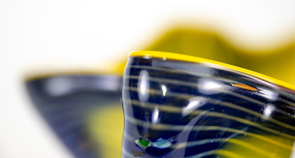 Dale Chihuly Indigo Macchia Signed Portland Press 2005 Edition Handblown Glass