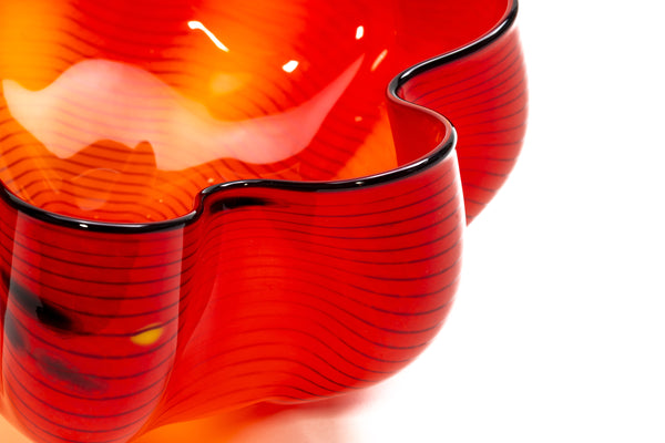 Dale Chihuly Roman Macchia with Black Lip Wrap Signed 2006 Hand-Blown Glass