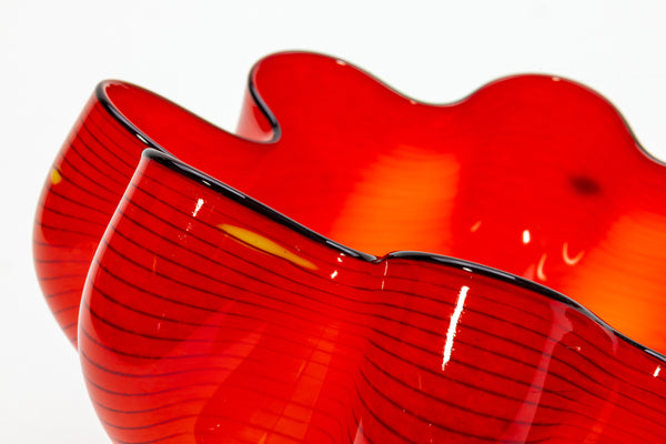 Dale Chihuly Roman Macchia with Black Lip Wrap Signed 2006 Hand-Blown Glass