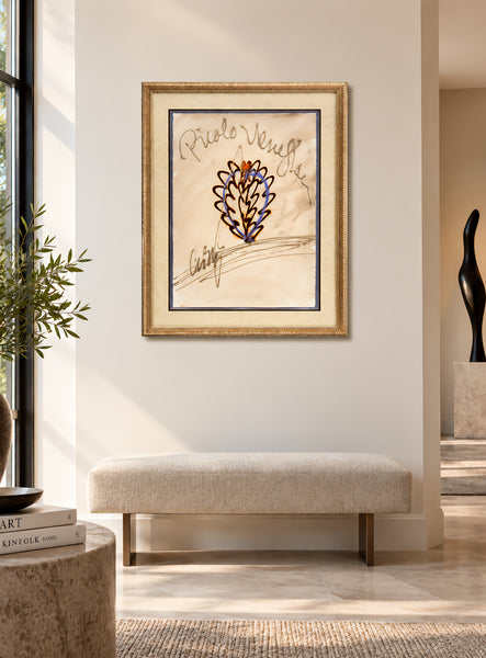 Dale Chihuly, Picolo Venetian, Drawing Signed Original 30x22 Inch Painting