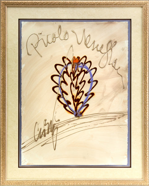 Dale Chihuly, Picolo Venetian, Drawing Signed Original 30x22 Inch Painting