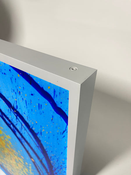 Dale Chihuly, Peacock Blue Float, Large 52" Original Lightbox Painting