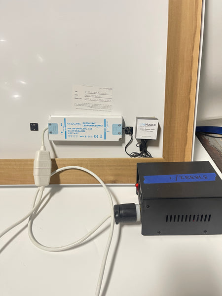 Dale Chihuly, Peacock Blue Float, Large 52" Original Lightbox Painting